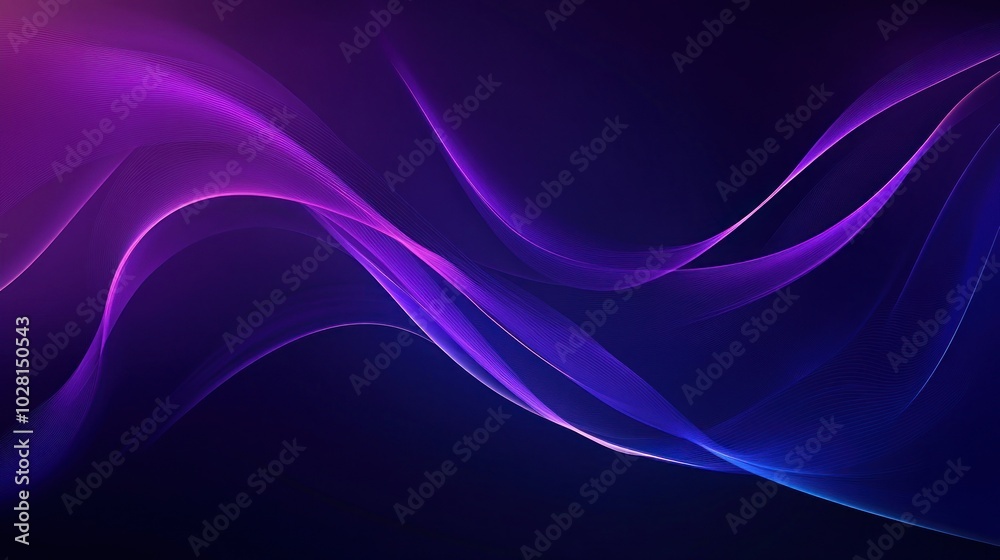 Abstract Purple and Blue Waves Abstract Purple and Blue Waves