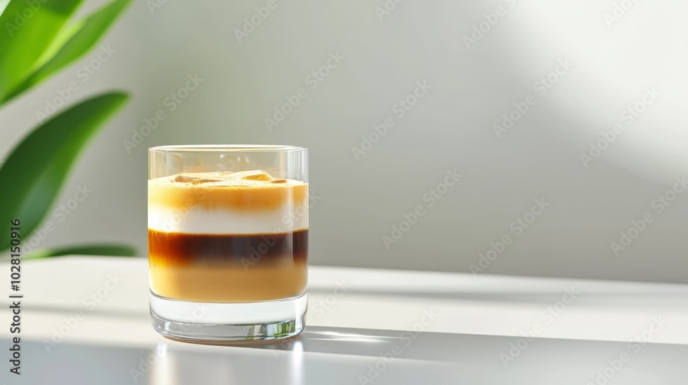 Minimalist Layered Beverage Composition Minimalist Layered Beverage Composition