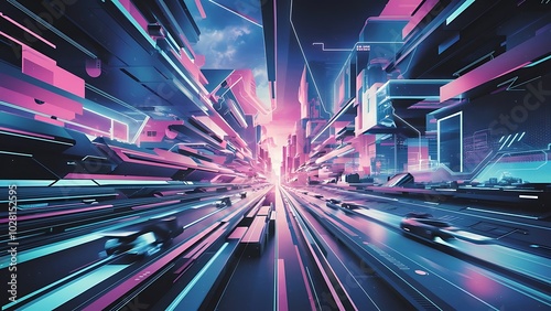 Abstract digital futuristic speed technology design concept background