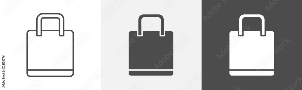 sopping bag icon Logo art vector in outline sopping bag icon Logo art vector in outline