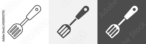 spatula icon Logo art vector in outline