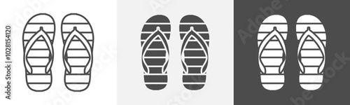 slipper icon Logo art vector in outline