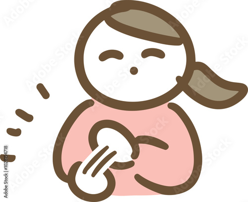 拍手する笑顔の女性