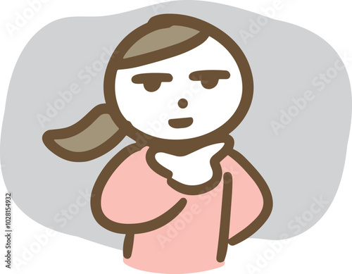 疑いの眼差しを向ける女性