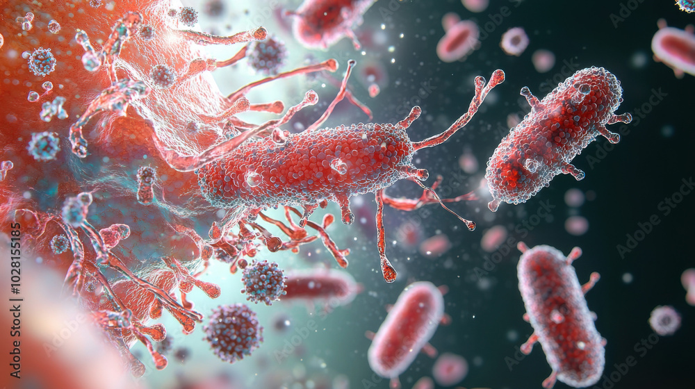 Fototapeta premium Microscopic View of Bacteria