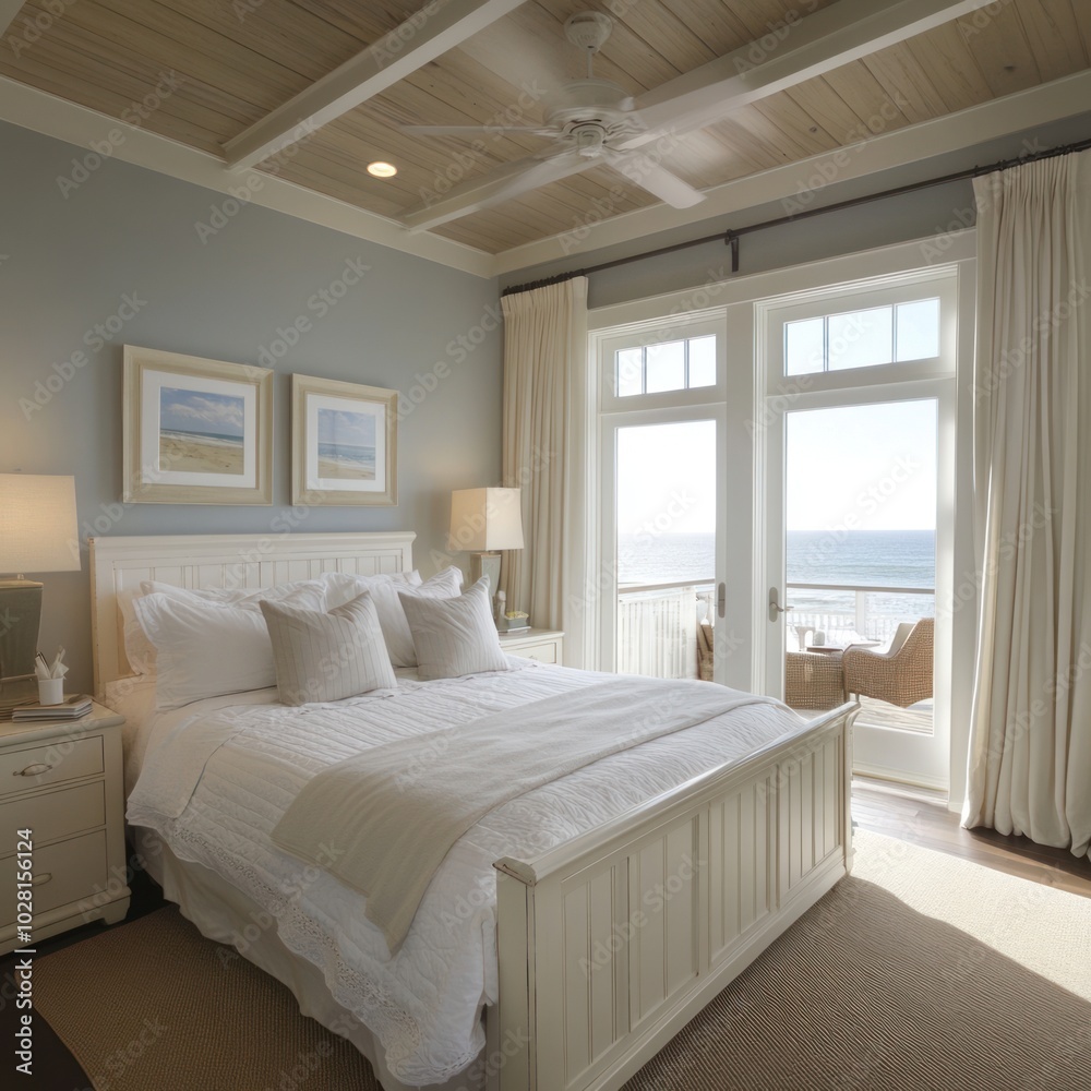 Coastal beach house bedroom design Coastal beach house bedroom design