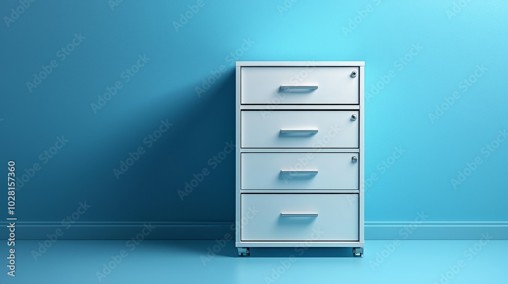 Minimalist Filing Cabinet with Three Drawers Minimalist Filing Cabinet with Three Drawers