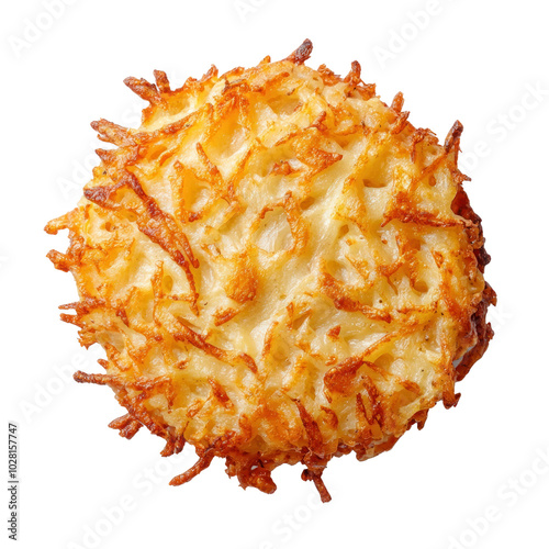 Potato Latkes top view isolate on transparent background photo