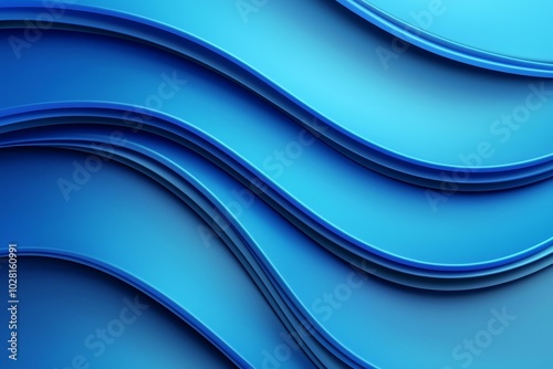 Abstract blue wave design, smooth lines on a vibrant background.