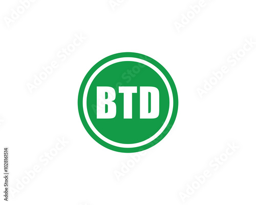 BTD logo design vector template. BTD