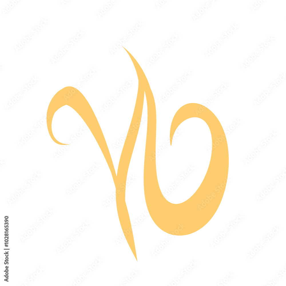 Fototapeta premium letter w logo icon with unique shape on white background