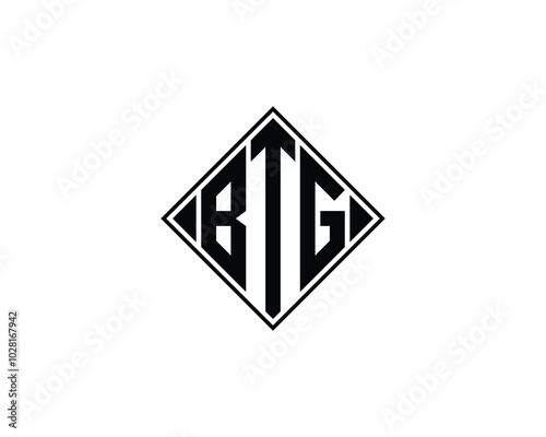 BTG logo design vector template. BTG