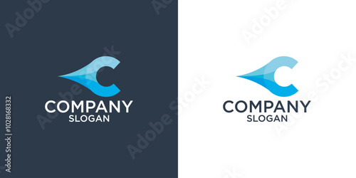 collection of letter c abstract monogram logo design vector