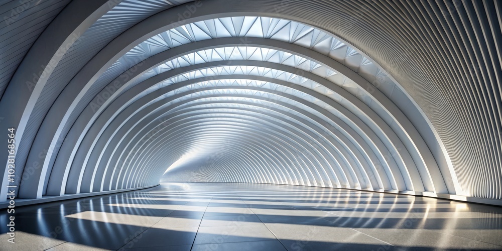 Fototapeta premium Modern abstract tunnel design captures depth and motion, transforming landscape photography into vibrant visual experiences that engage viewers through innovative perspectives and dynamic 