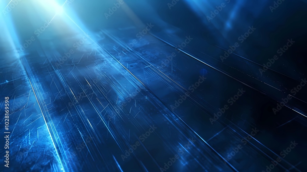 A blue shiny metal toned minimalist backgroud, Generative AI illustrations.