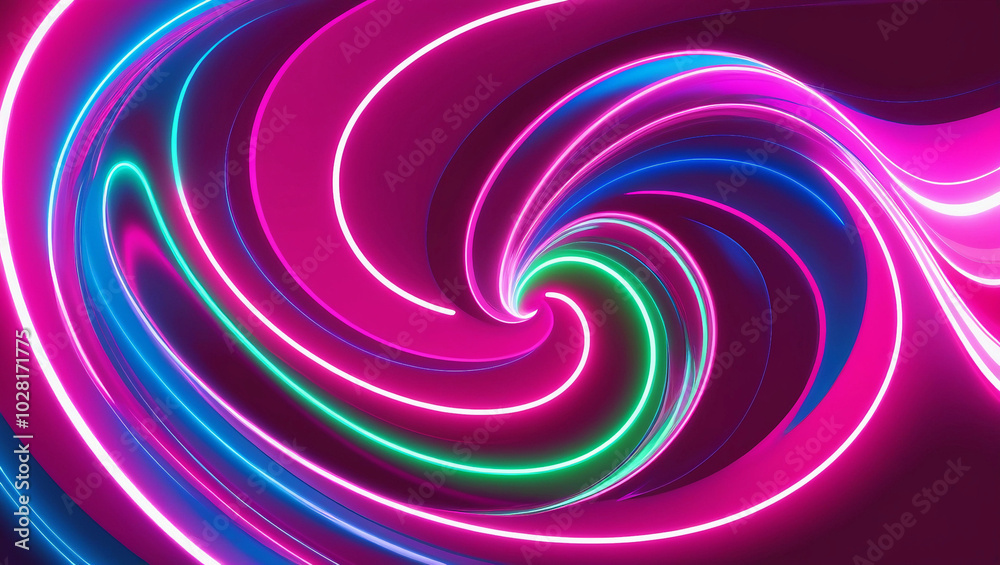 Glowing Neon with Fluid Shapes: The Fluid Glow of Electric Colors Glowing Neon with Fluid Shapes: The Fluid Glow of Electric Colors
