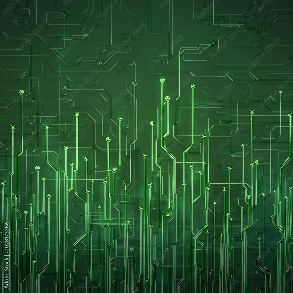 Obraz premium Abstract green technology background.