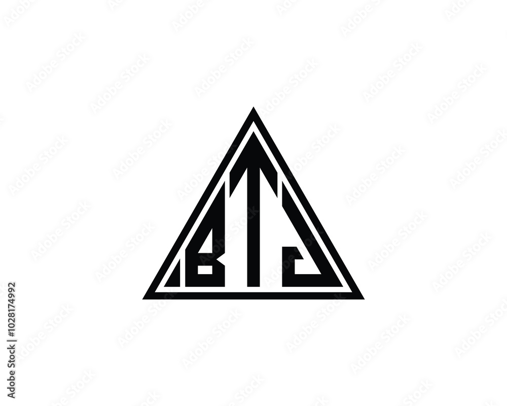 BTJ logo design vector template. BTJ BTJ logo design vector template. BTJ