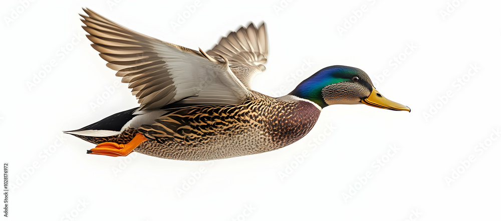 Mallard Duck in Flight. Mallard Duck in Flight.