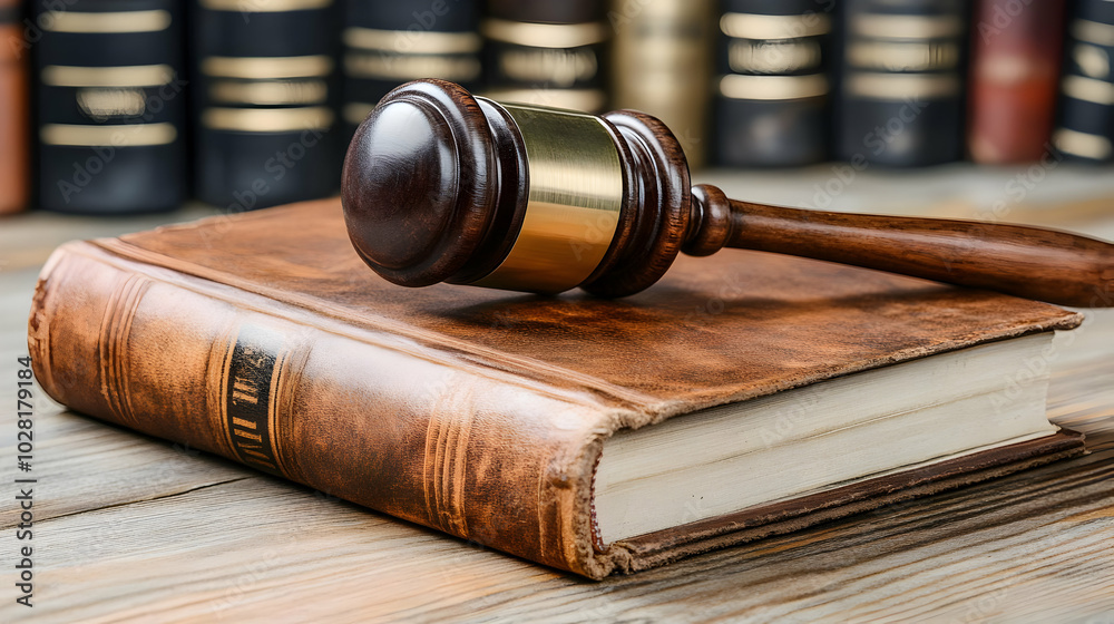 Gavel and Law Book.
