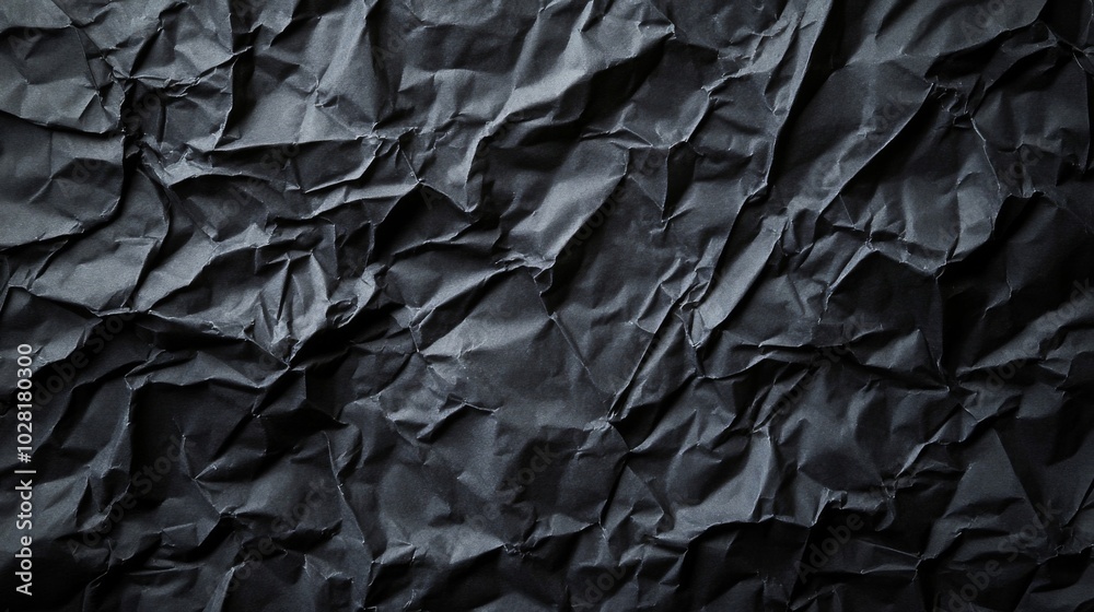 Crumpled Black Paper Texture Crumpled Black Paper Texture
