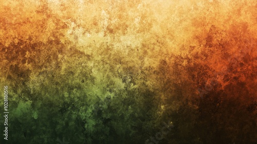 Abstract Grunge Background with Orange, Yellow, and Green Hues