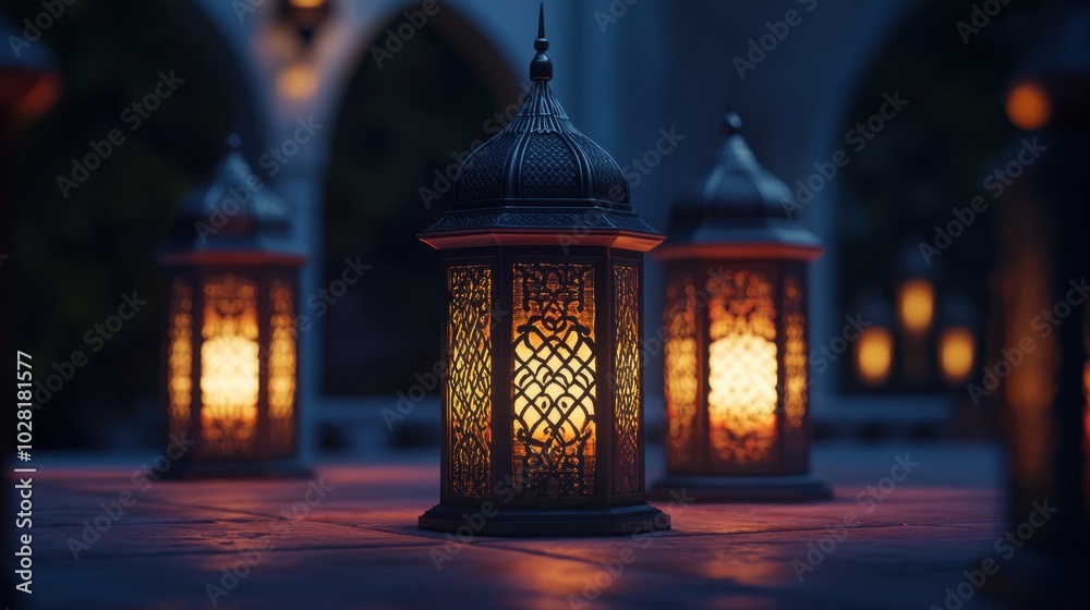 Ornate Lanterns Illuminating the Night Ornate Lanterns Illuminating the Night