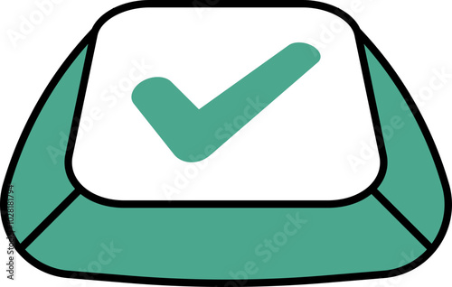 Green yes checkmark button illustration
