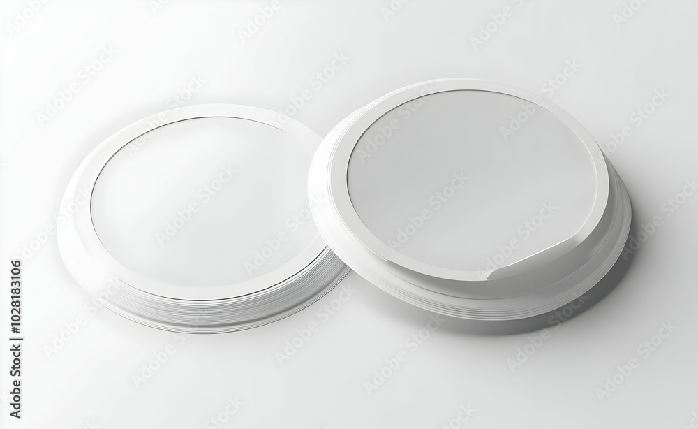 White Round Plastic Lid Mockup. White Round Plastic Lid Mockup.