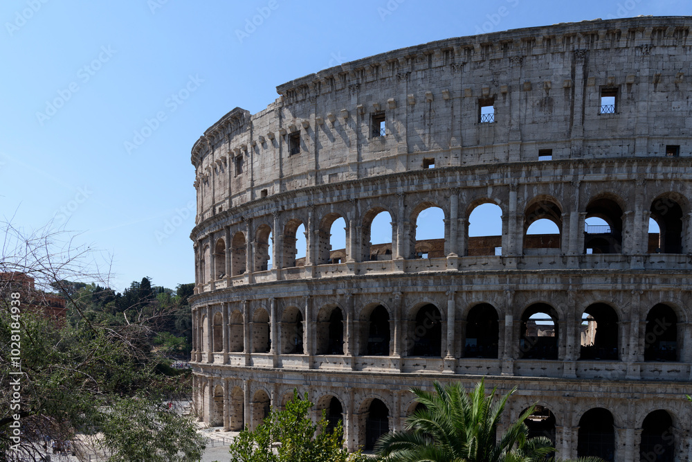 Fototapeta premium Colosseum at dusk, Rome, Italy