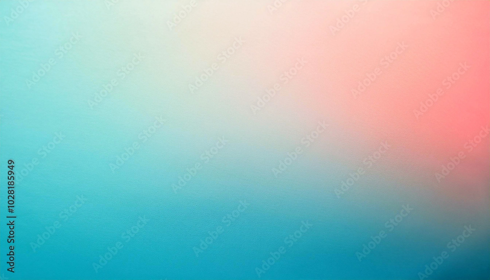Obraz premium Serene Aqua to Rose Gradient: A calming visual journey from cool turquoise to warm coral hues. Perfect for backgrounds.
