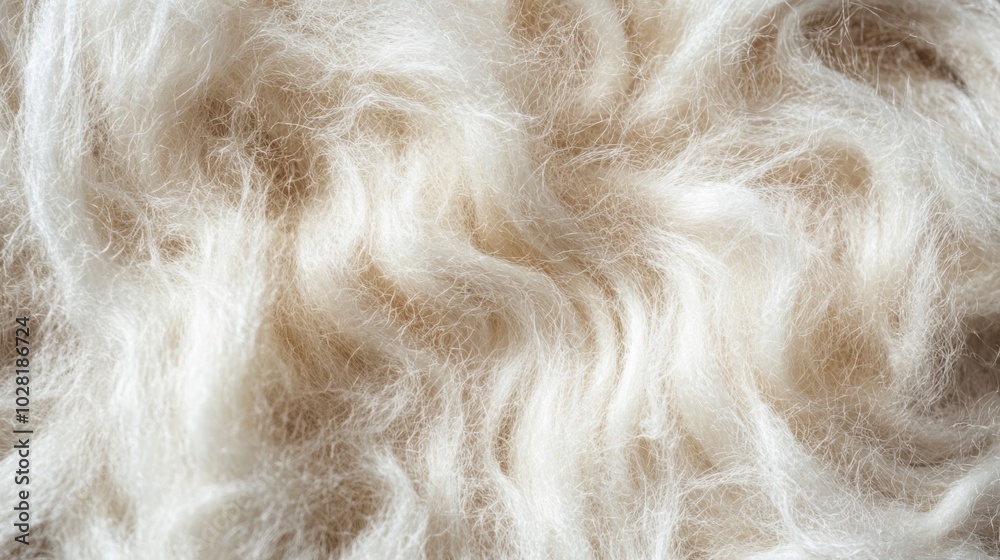 Close-up Texture of White Fluffy Fur or Wool Close-up Texture of White Fluffy Fur or Wool