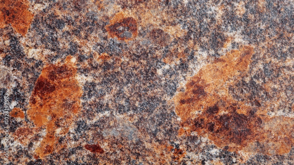 Rusted Metal Surface with Irregular Orange and Brown Patches Rusted Metal Surface with Irregular Orange and Brown Patches