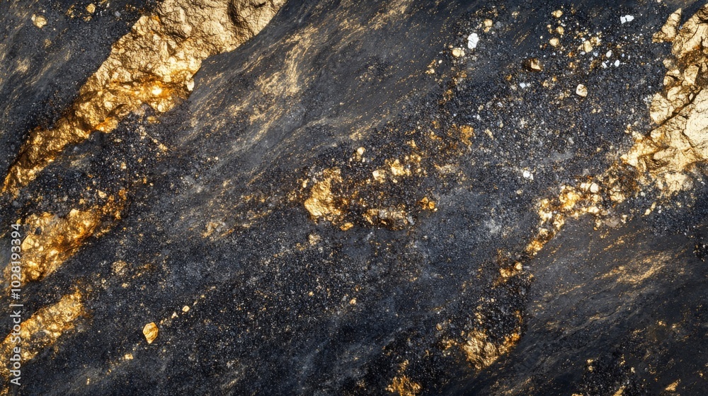 Black and Gold Swirling Rock Texture Black and Gold Swirling Rock Texture
