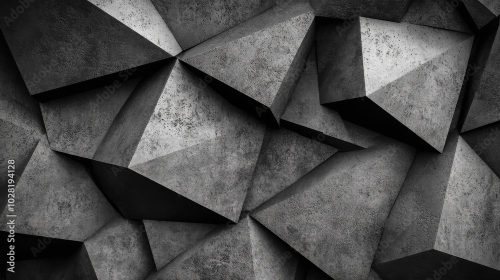 Abstract Geometric Concrete Wall with Rough Texture Abstract Geometric Concrete Wall with Rough Texture