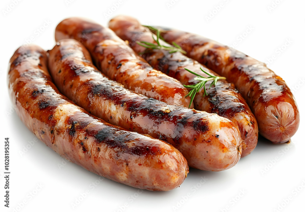 Grilled Sausages with Rosemary. Grilled Sausages with Rosemary.