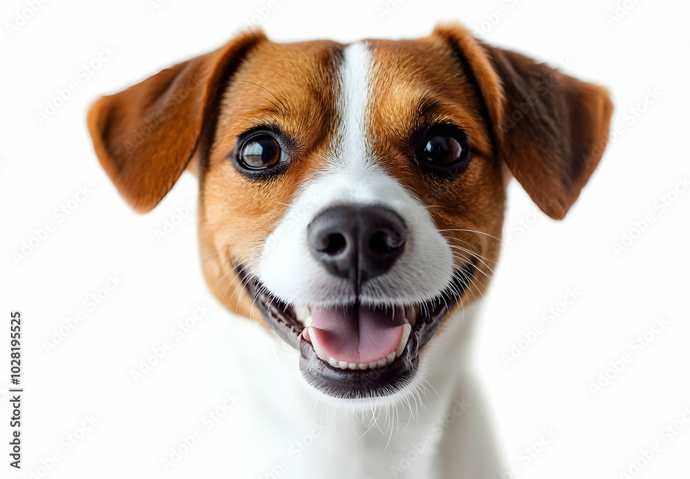 Happy Jack Russell Terrier Dog Smiling Close Up. Happy Jack Russell Terrier Dog Smiling Close Up.