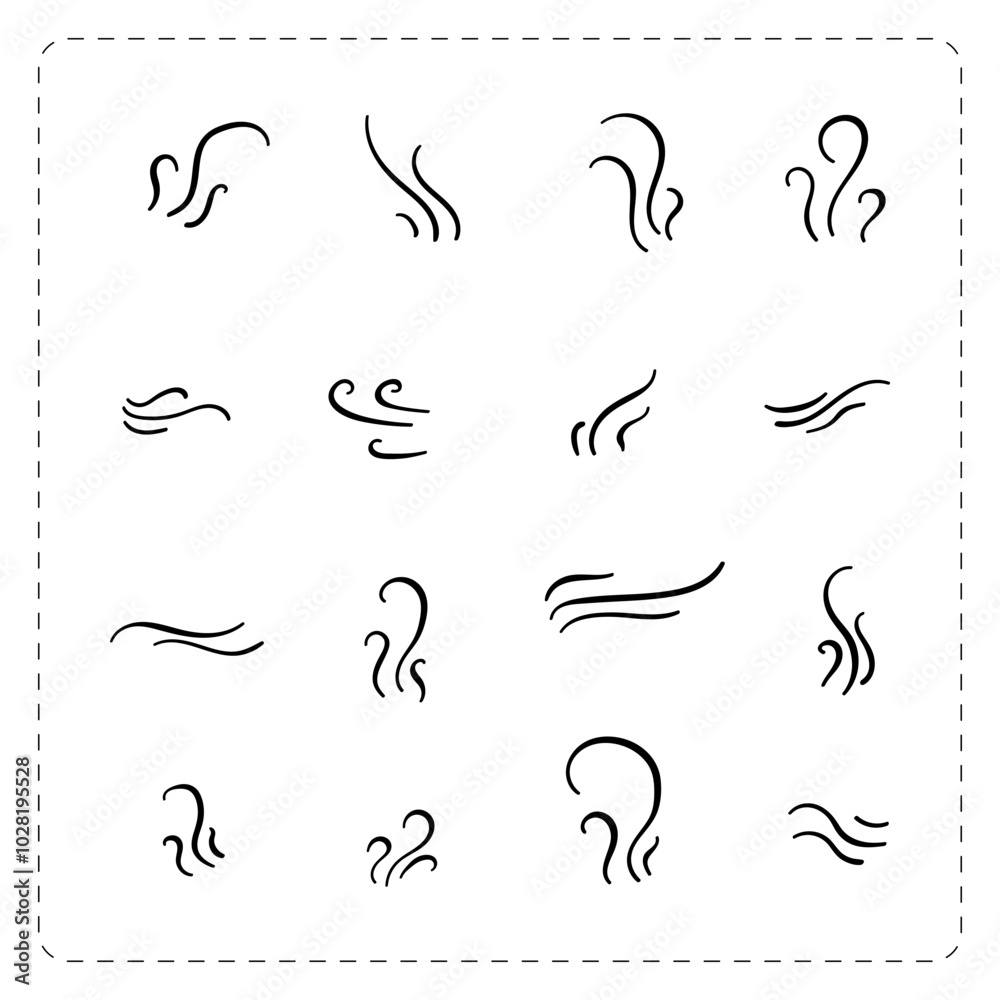 aromas vaporize or cooking steam in doodle style aromas vaporize or cooking steam in doodle style