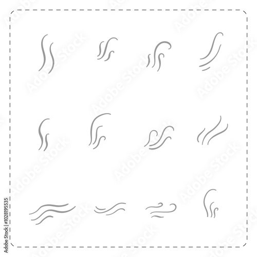 aromas vaporize or cooking steam in doodle style