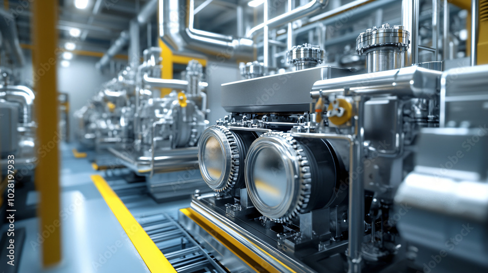 An advanced plant focused on developing fuel-efficient engines for commercial vehicles. An advanced plant focused on developing fuel-efficient engines for commercial vehicles.
