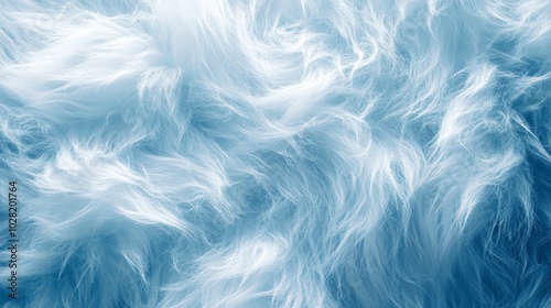 A Close-Up Texture of Soft, Blue Fur