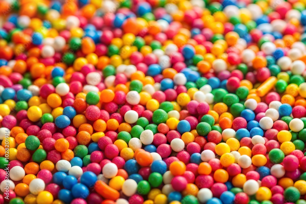 Obraz premium Colorful sprinkles close-up cool wallpaper for festive desserts