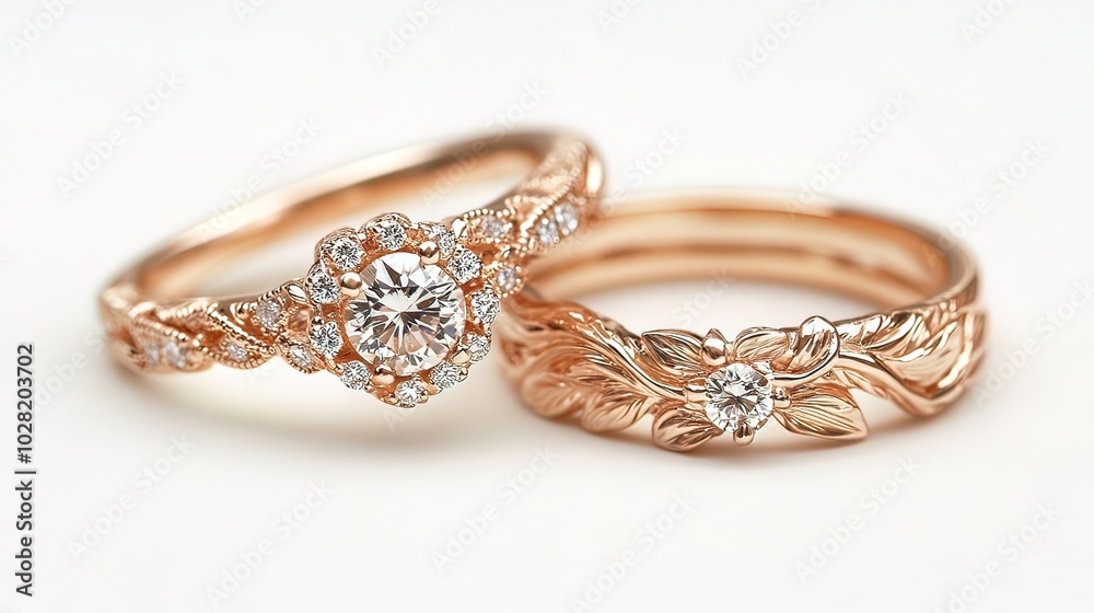 Rose Gold Wedding Bands with Diamond Accents Rose Gold Wedding Bands with Diamond Accents