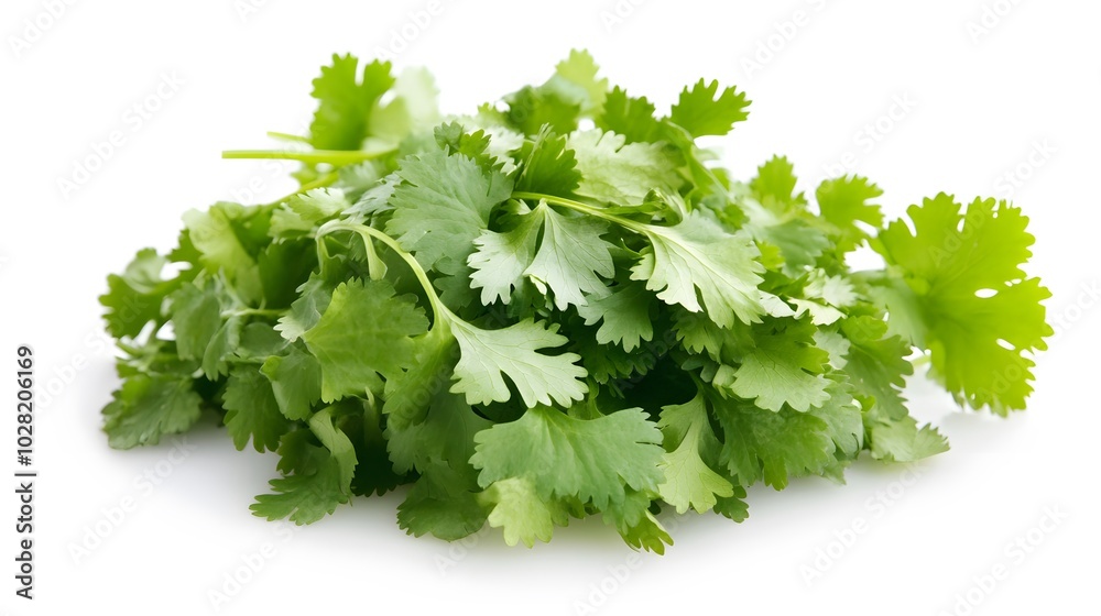 fresh cilantro coriander isolated on white background. fresh cilantro coriander isolated on white background.
