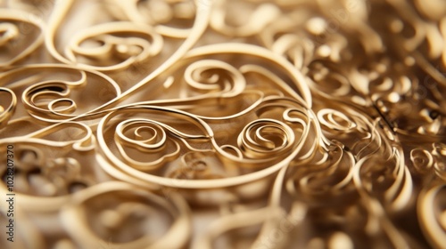 Abstract Golden Filigree Design