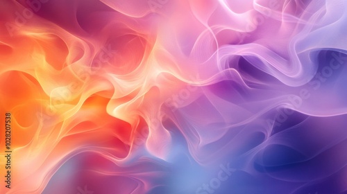 Wallpaper Mural Abstract Swirling Lines in Warm and Cool Colors Torontodigital.ca