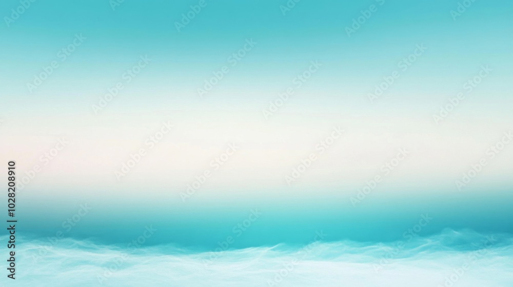 Fototapeta premium Abstract Gradient Background with White Clouds and Turquoise Sky