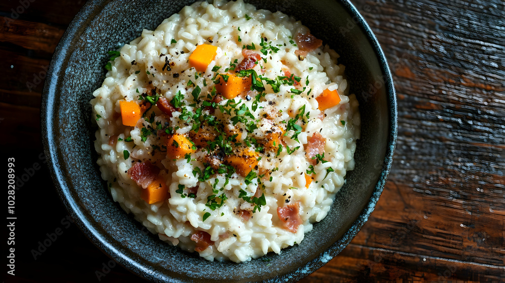 Creamy Risotto with Pumpkin and Bacon Creamy Risotto with Pumpkin and Bacon