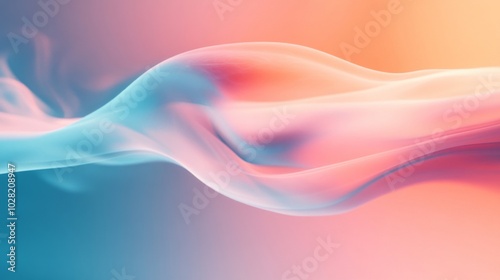 Abstract Blue and Pink Swirling Smoke Effect