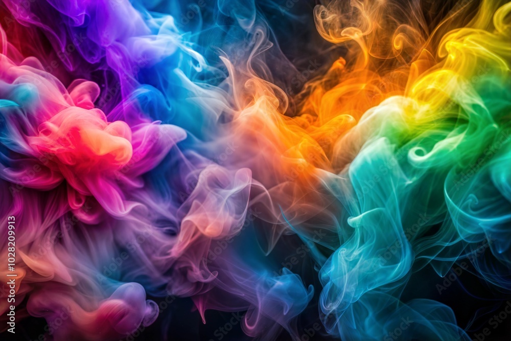 Obraz premium Dynamic colorful smoke cool wallpaper of surreal atmosphere